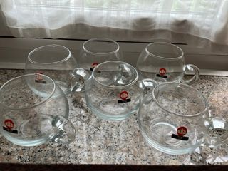 6 tazze in vetro ingrid glass