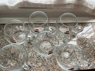 6 tazze in vetro ingrid glass