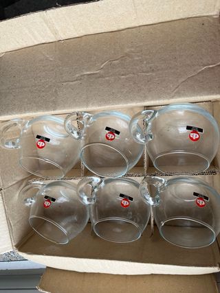 6 tazze in vetro ingrid glass