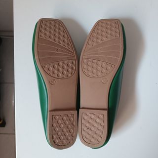 Bailarinas Manoletinas con tacón verdes