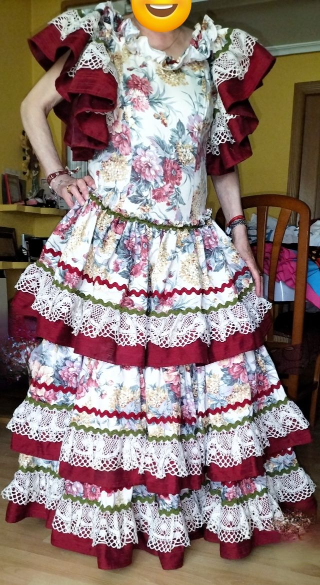 Traje Flamenca Rojo - Multicolor