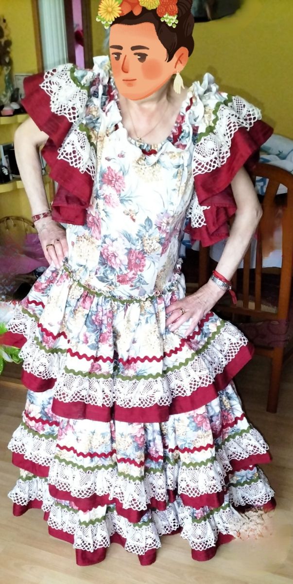 Traje Flamenca Rojo - Multicolor