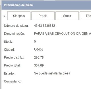 PARABRISAS BMW C EVOLUTION ORIGEN ALTO 46638536832