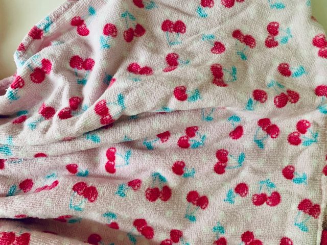 Poncho asciugamano ciliegie