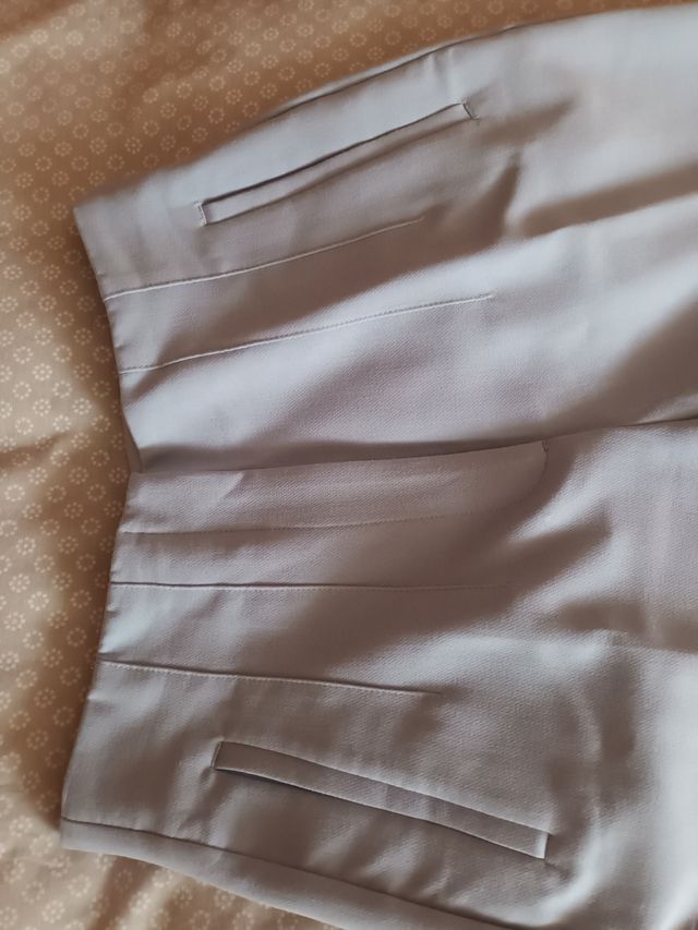 Pantalón pinzas azul