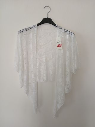 Cardigan corto traforato 