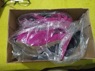 Sandalias tacón rosa mujer