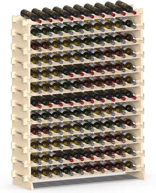 Cantinetta Portavino in Legno con 120 Scomparti Po