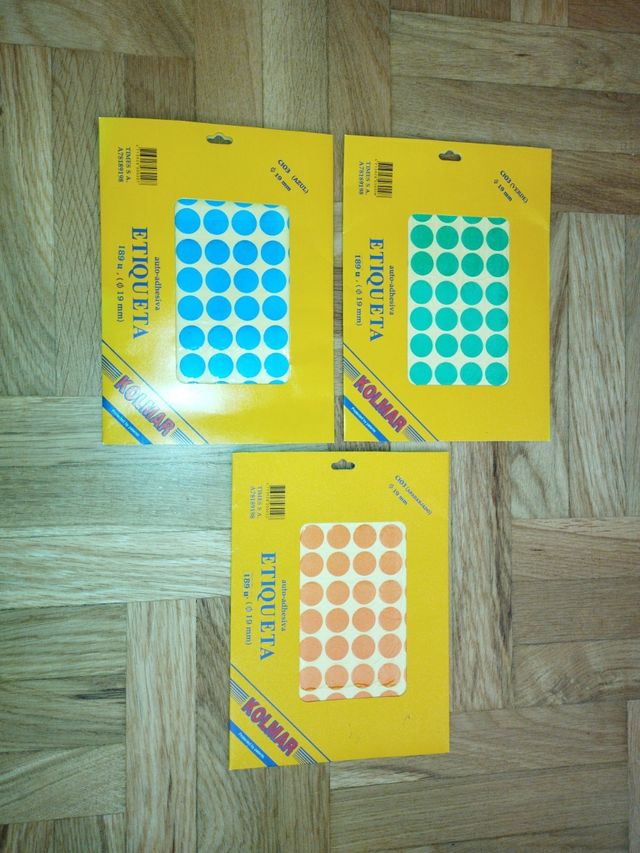 Gomets Colores (3 unidades de cada color)