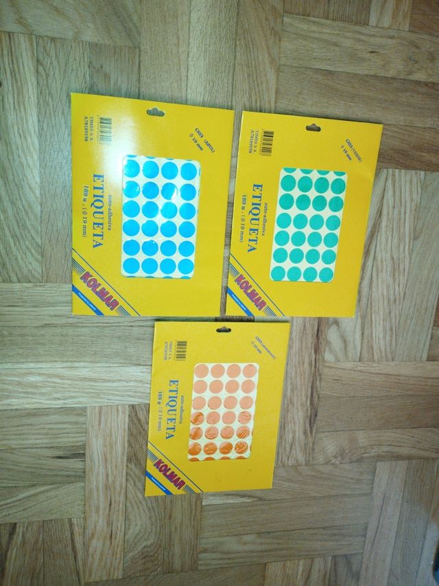 Gomets Colores (3 unidades de cada color)