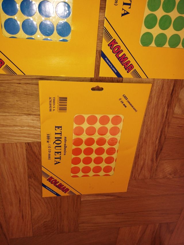 Gomets Colores (3 unidades de cada color)