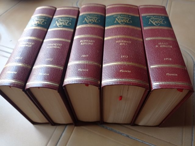 Lote obras selectas de premios Nobel (6 tomos)