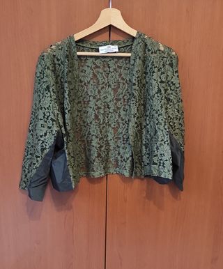 Scalda spalle - bolerino verde safari,taglia unica