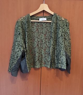 Scalda spalle - bolerino verde safari,taglia unica