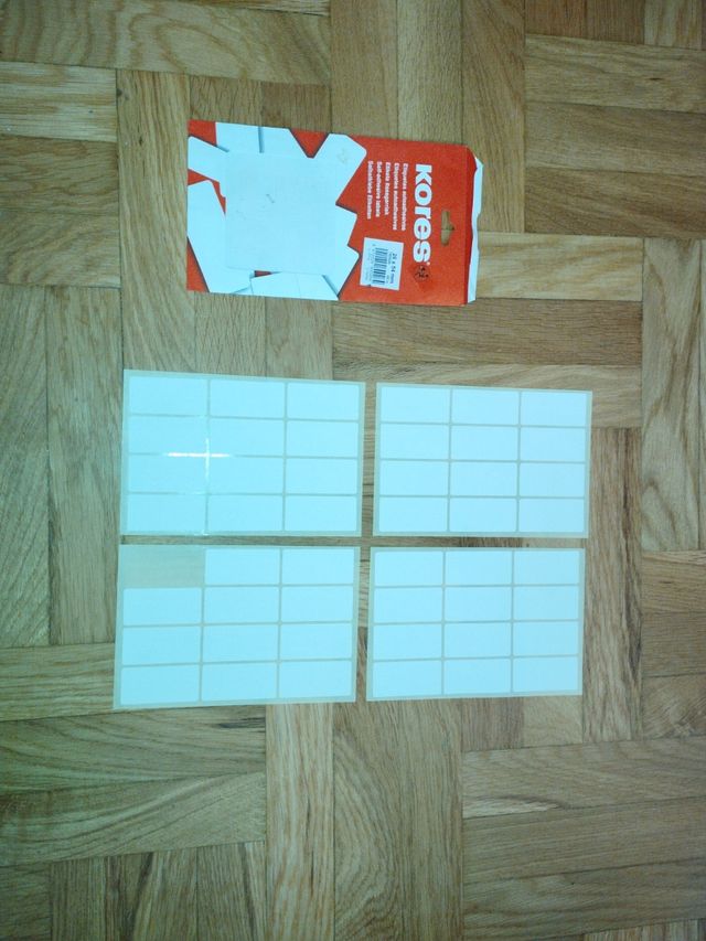 Etiquetas Kores 26x54 mm - 47 unidades