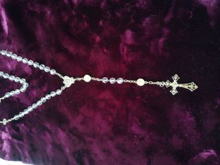 Rosari antichi: collana in argento e nero