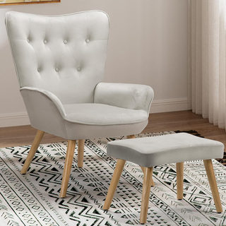 Poltrona con Sgabello da Soggiorno, Poltroncina co