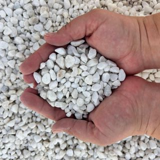 Piedra mármol Canto rodado Blanco 6/12 mm 20kg