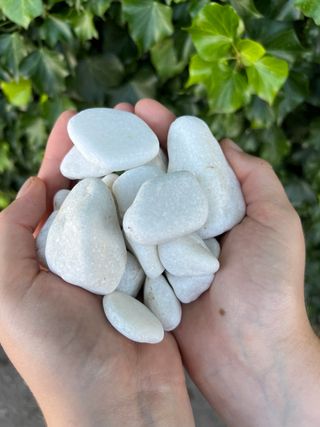 Piedra mármol Canto rodado Blanco 24/40 mm 20kg