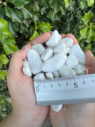 Piedra mármol Canto rodado Blanco 12/24 mm 20kg