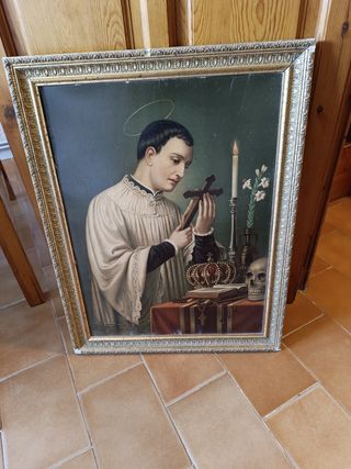 Lámina antigua San Luis Gonzaga