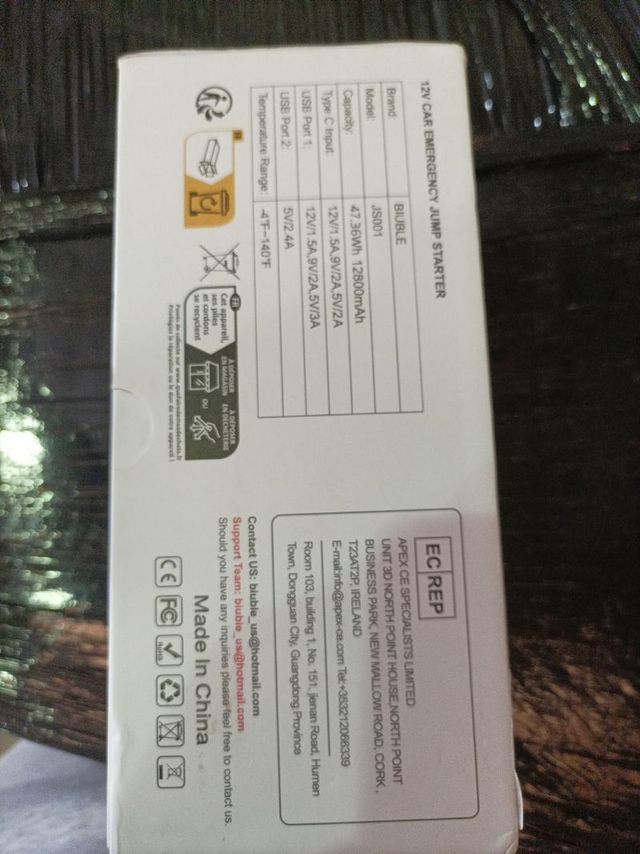 2000A Starthilfe Powerbank 12V (bis Zu 7,0L Benzin