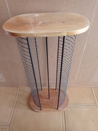 Estantería CD - Madera y metal