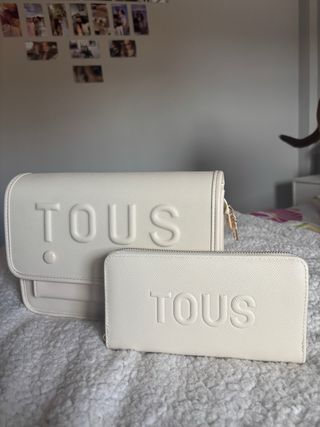 Bolso Tous beige - bandolera y monedero