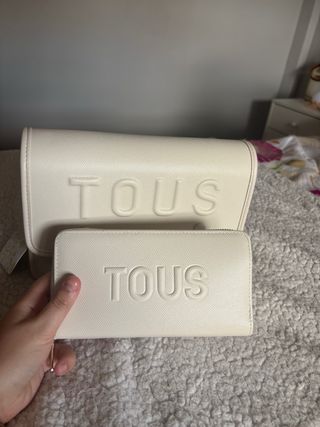 Bolso Tous beige - bandolera y monedero