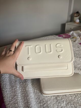 Bolso Tous beige - bandolera y monedero