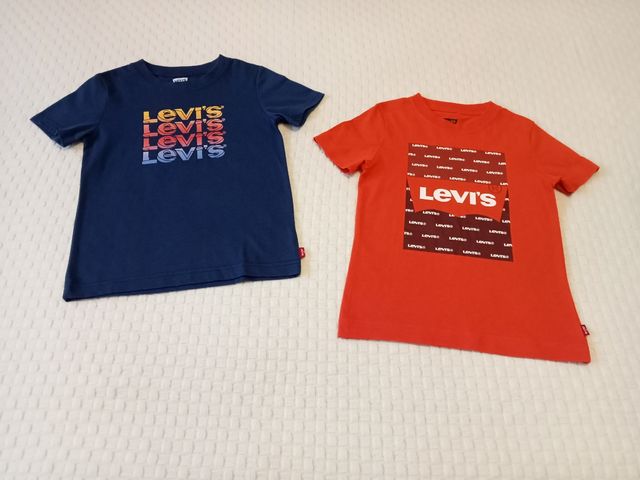 Camisetas Niño Levis 4 años. Lote de 2