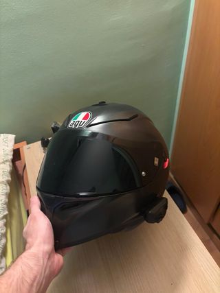 Casco AGV K5s negro con intercom cardo 2x