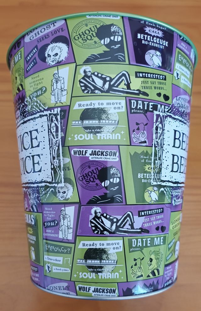 CUBO PALOMITAS PELÍCULA BEETLEJUICE BEETLEJUICE