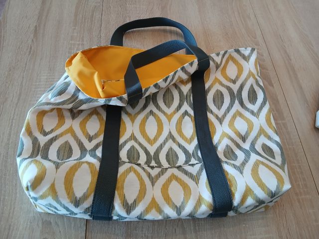 Bolsa playa - Gris/Amarillo