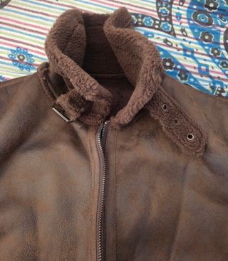 Cazadora hombre efecto piel