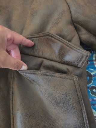 Cazadora hombre efecto piel