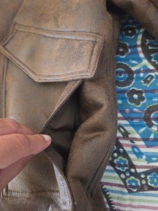 Cazadora hombre efecto piel