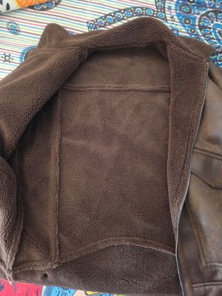 Cazadora hombre efecto piel