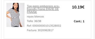 Camiseta premamá S manga corta embarazad