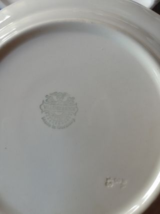 Piatti antichi blu e bianchi