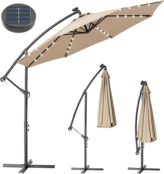 Ombrellone da Giardino Terrazzo con Luce 32 LED e 