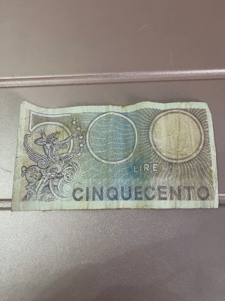 500 lire di carta 14/2/19742/4/1979.