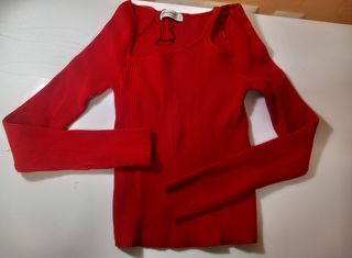 Camiseta Roja S de Stradivarius 