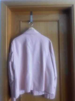 CAZADORA POLIPIEL ROSA MAQUILLAJE