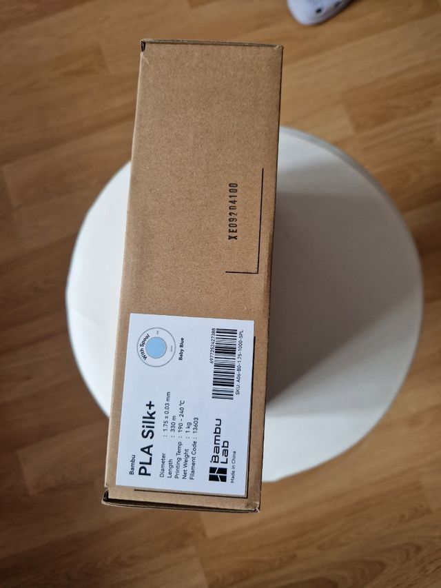 Filamento PLA Silk BambuLab Azul Bebé