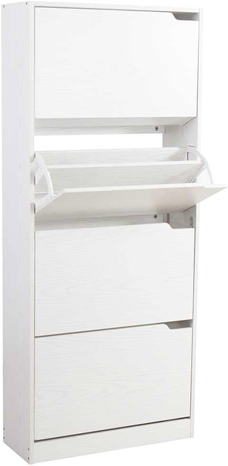 Scarpiera Portascarpe in Legno MDF con 4 Ante Port