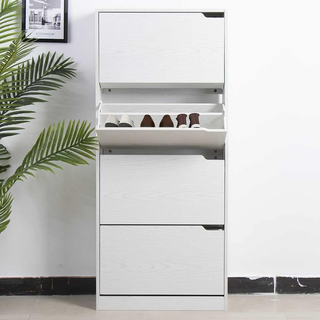 Scarpiera Portascarpe in Legno MDF con 4 Ante Port