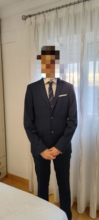 Traje azul marino Corte Inglés 