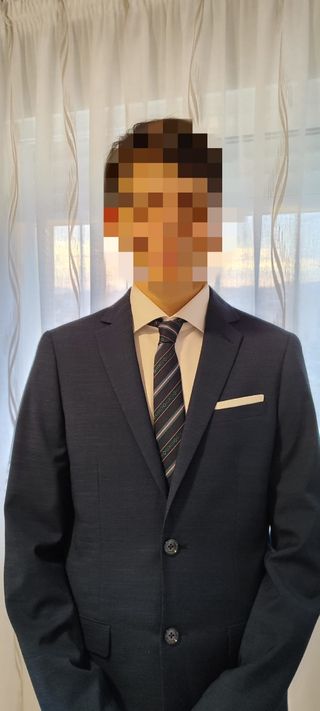 Traje azul marino Corte Inglés 