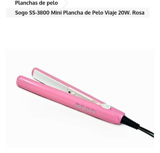 Mini Plancha Pelo Sogo SS-3800 - Rosa NUEVO